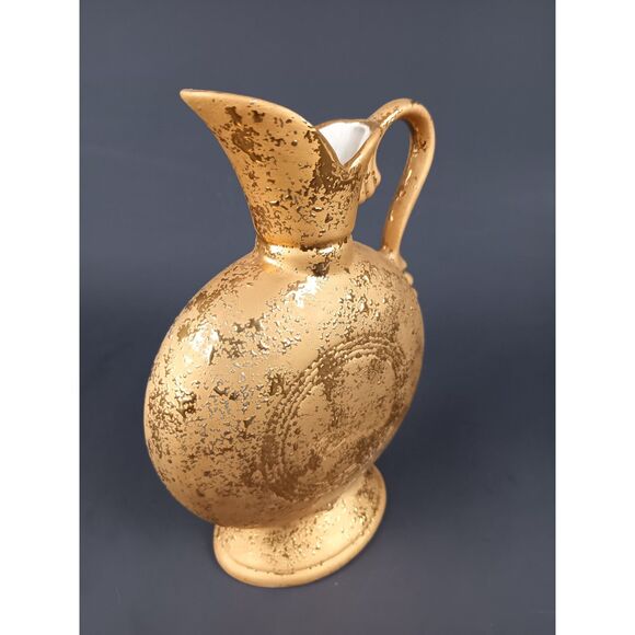 Jim Beam Decanter VTG 1956 Regal China Empty Weeping Gold Decanter Vase Decor - Picture 5 of 10